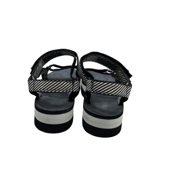 Women’s Teva Flatform Black & White Platform Ankle Strap Sandals: Size 10 - Picture 3 of 10